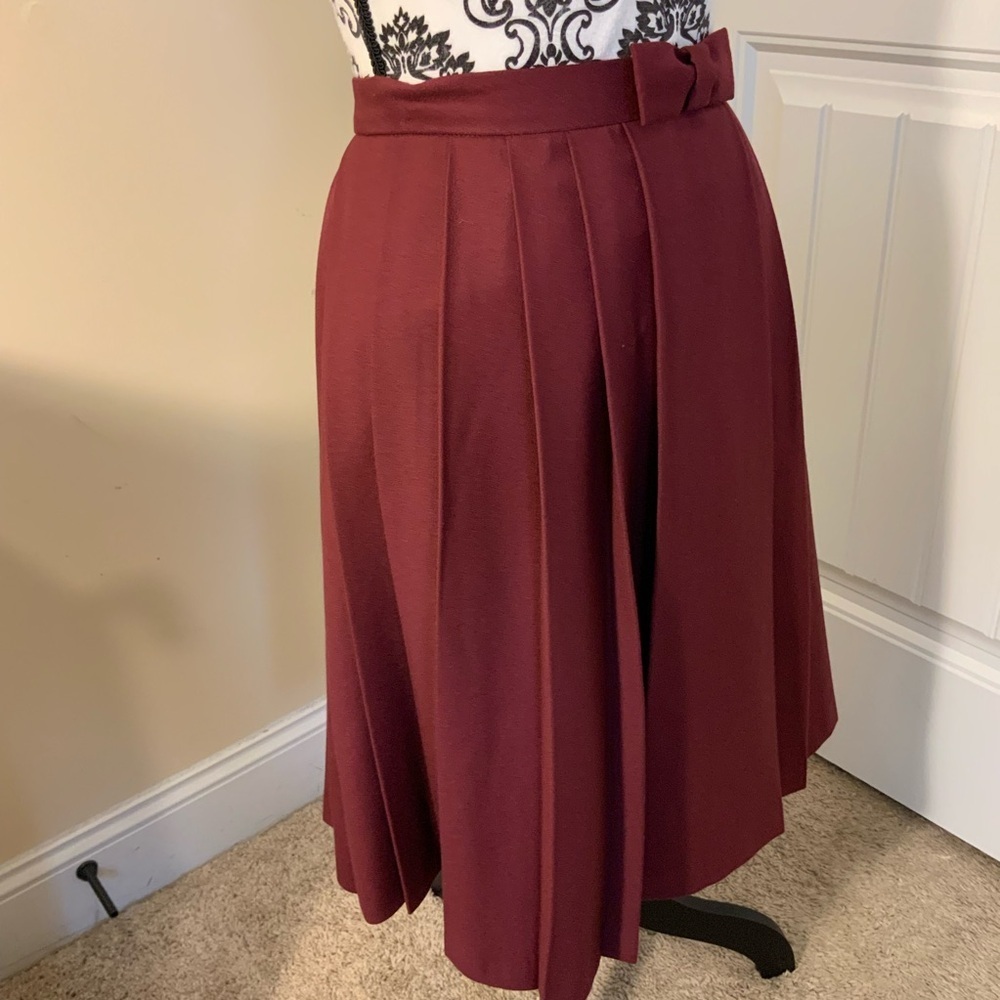 Alex Marie Deep Red A-Line Skirt View 3